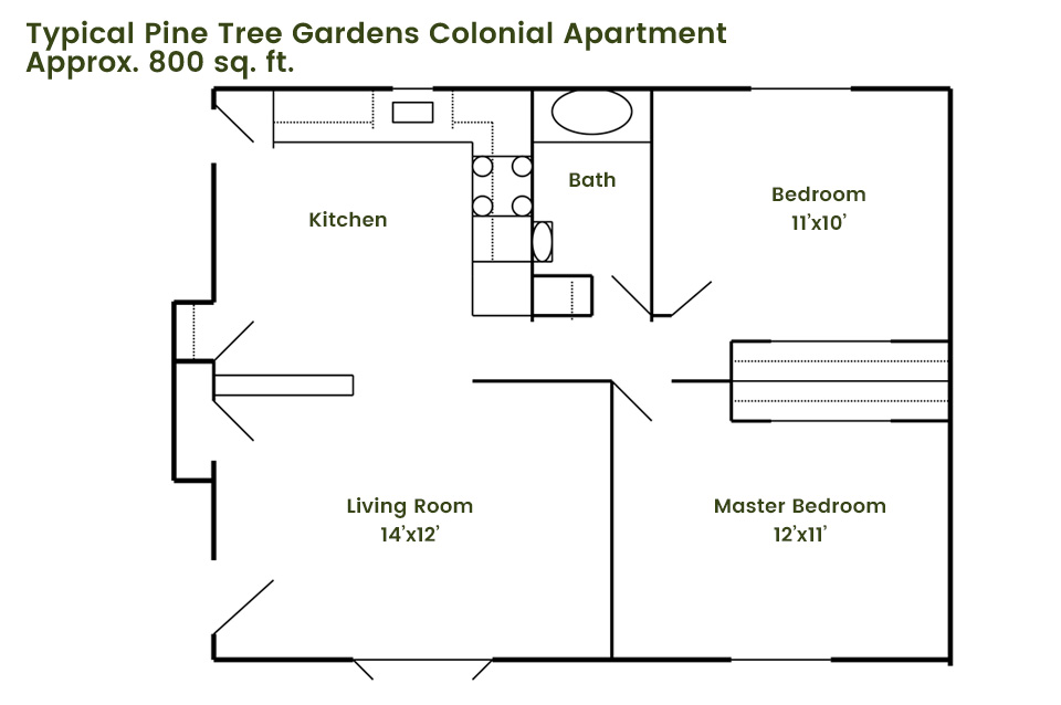 Pine Tree Gardens Colonial Floorplan